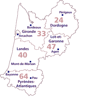 Carte Aquitaine