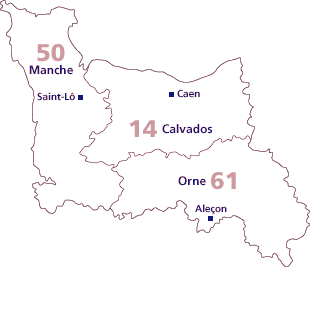 Carte Basse-Normandie