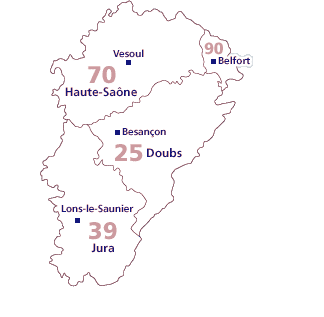 Carte Franche Comté