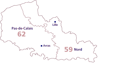Carte Nord Pas de Calais