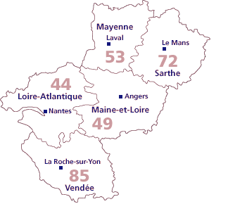 Carte Pays de la Loire